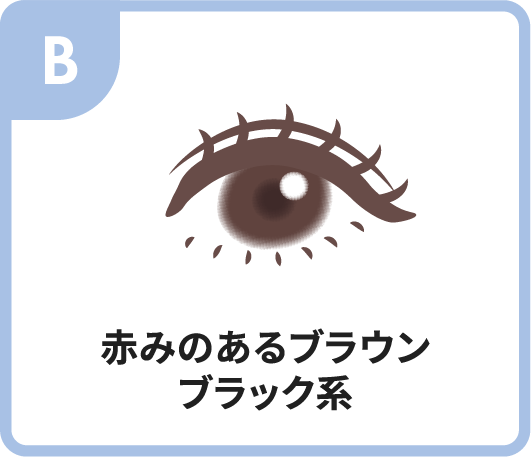 赤みのあるブラウン ブラック系